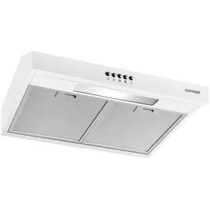 Comparateur de prix : Hotte sous meuble 50 cm Concept OPP1250wh avec filtre à graisse, blanc