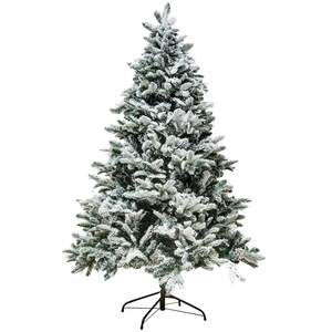 DECOLED Sapin de Noël artificiel blanc, 180 cm, épicéa Flocage avec ai... pas cher