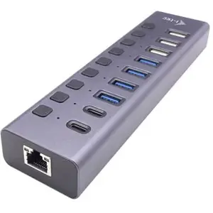Hub USB - i-Tec - CACHARGEHUB9LAN - 9 ports USB - Gris