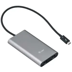 i-tec thunderbolt 3 dual hdmi 2x4k port adapter with cable noir pas cher