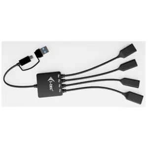 i-tec - Concentrateur (hub) - USB-C/USB-A cable - 2 x USB-C 3.2 Gen 1 ...