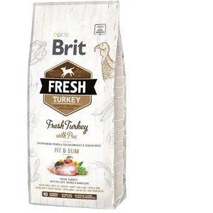 Comparateur de prix : 12kg Light Fit & Slim dinde avec pois Brit Fresh croquettes pour chiens