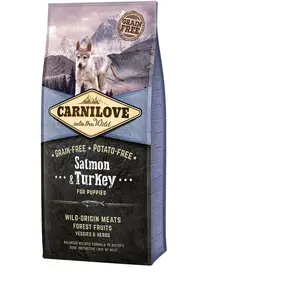 12kg Puppy saumon, dinde Carnilove Croquettes pour chiot pas cher