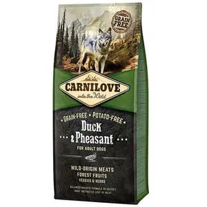 Comparateur de prix : 12kg Adult canard faisan Carnilove - Croquettes pour Chien
