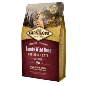 CARNILOVE CHAT CROQUETTES AGNEAU SANGLIER 2 KG pas cher
