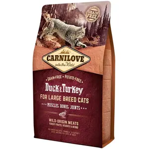 Croquettes Chat - Carnilove Cat Canard & Dinde - 2kg pas cher