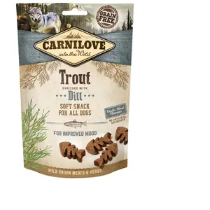 Friandises Semi-humide Truite et Aneth pour Chien - Carnilove pas cher