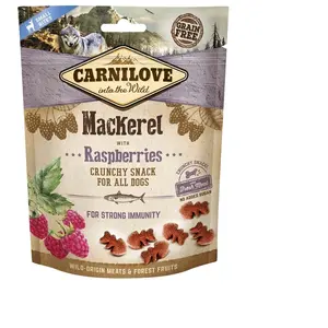Friandises Chien Carnilove Crunchy maquereau et framboises 200 grVendu paramazon