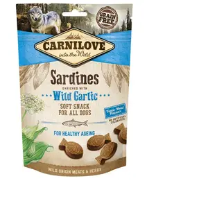 Comparateur de prix : Carnilove - Friandises Semi-humide Sardine et Ail pour Chien - 200g