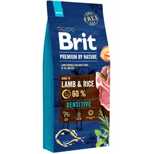 Comparateur de prix : BRIT Premium by Nature Sensitive Lamb Nourriture sèche pour Chien 15 kg