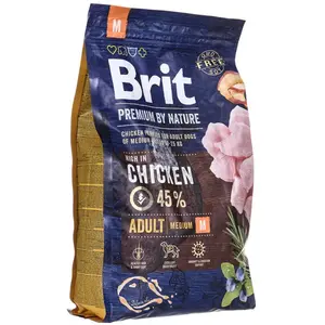 Comparateur de prix : Brit - Premium by Nature adulte m - nourriture sèche pour chien - 3kg