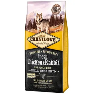 Comparateur de prix : Carnilove Articulations De Poulet Et De Lapin Frais Pour Chiens Adultes 12kg
