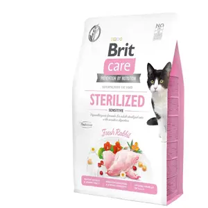 Croquettes Chat - Brit Care Grain Free Sterilized sensitive - 2kg pas cher