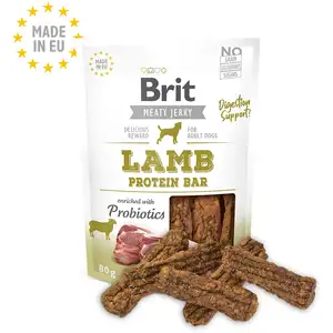 Friandises Chien Brit Meaty Jerky Snack Lamb protein bar 80 gr pas cher