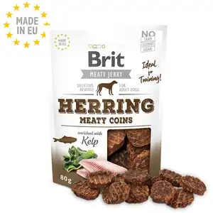 Friandises Chien   Brit Jerky Meaty Coins Herring   3,5   4 cm pas cher