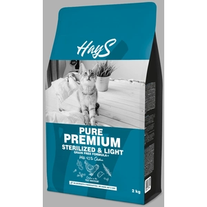Croquettes Chat Stérilisé   Hays Pure Premium Light au poulet   2 kg pas cher