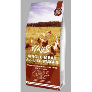 Croquettes Chien   Hays  Adulte Sans Céréales mono protéine de poulet   12 kg pas cher