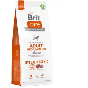 BRIT Care Hypoallergenic Adult Medium Breed Lamb - Dry Dog Food - 12 kg pas cher