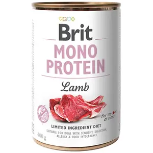 6x400g Brit Mono Protein, agneau, nourriture humide pour chiens pas cher