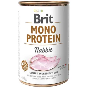 6x400g Brit Mono Protein, lapin, nourriture humide pour chiens pas cher