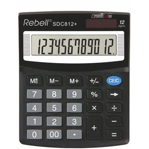REBELL re-Calculatrice sdc412 sdc412, écran 12 chiffres et angewinkeltem, noir