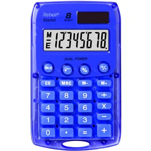 Rebel 77234M Calculatrice de poche 8 chiffres solaire/pile Mauve