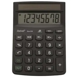Rebell Calculatrice de bureau écologique Eco 310, noir () pas cher