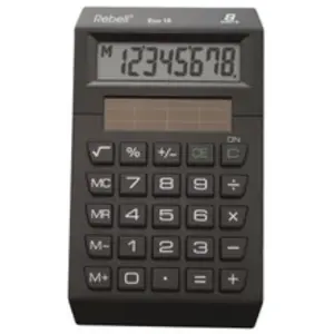 Calculatrice de bureau 8 chiffres 120x72x25mm REBELL ECO10 pas cher