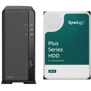 Comparateur de prix : NAS Synology DiskStation DS124 1 Go de RAM + 1 disque dur Synology Hat...