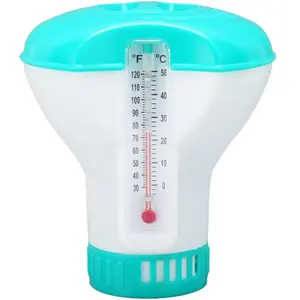 FLAMMKRAFT Flotteur De Chlore Pour Piscine Avec Thermomètre Et Distrib...Vendu parmanomano