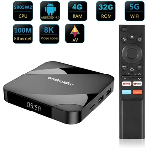Boîte TV Android TV98 ATV, OUTUOTWQ Android 14 TV BOX Amlogic S905W2 8... pas cher