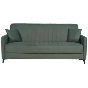 Comparateur de prix : Canape droit [en.casa] 3 places en tissu vert 92 x 211 x 98 cm