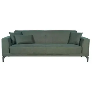 Canapé convertible HENRY - Tissu vert foncé pas cher