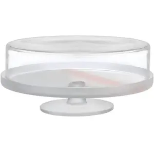Dôme à gâteaux transparent avec base rose Pigmento - Nude Glass pas cher