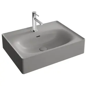 Lavabo à poser VITRA Equal 60 cm avec trop plein gris pierre matVendu parreuter