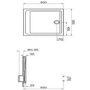Comparateur de prix : Receveur de douche ARKITEKT carré 90x90cm antidérapant - VITRA - 5806L...