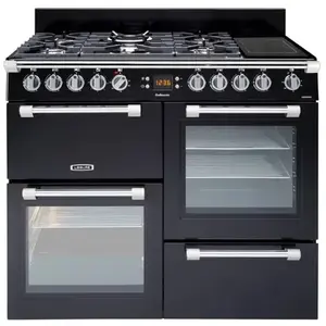 Leisure - piano de cuisson gaz 60l 5 feux noir  ck100f324k - cook master pas cher