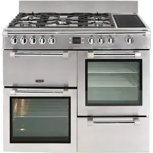 Piano de cuisson mixte LEISURE CK100F324X - 6 Foyers - 3 Four - Classe A - inox pas cher