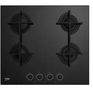 Comparateur de prix : Beko Table de cuisson 60 cm  Noir  4 Gaz  Puissance totale electrique ...