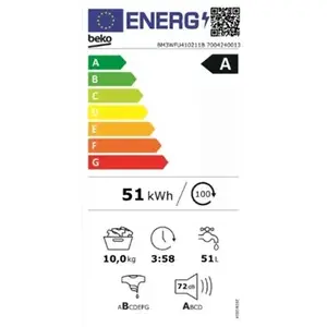 Lave-linge Hublot 10 Kg Beko Bm3wfu410211b pas cher