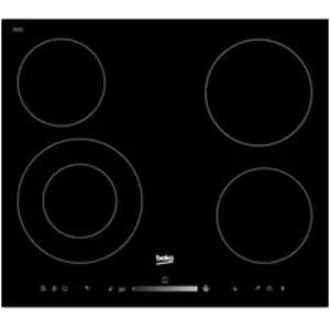 Comparateur de prix : Beko - table de cuisson vitrocéramique 4 feux 6700w noir - hic64502t TU