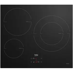 Comparateur de prix : Table de cuissson à induction 60cm 3 feux 7200w noir Beko HII63405MT