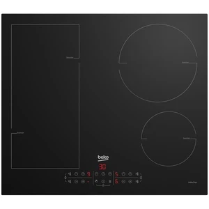 Table de cuisson à induction 4 feux 60cm 7200kw noir Beko HII64203FMT pas cher