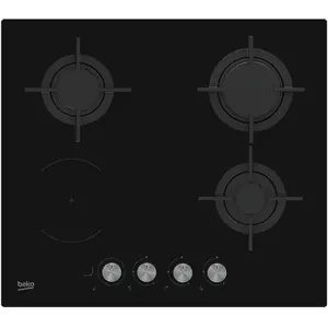 Plaque verre mixte BEKO HILM64222SV pas cher