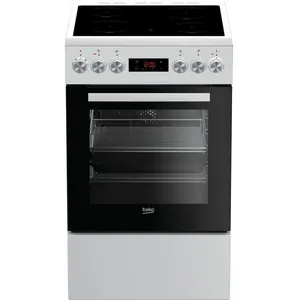 Comparateur de prix : Cuisinière vitrocéramique 60l 4 feux blanc - FSE57302GWC - BEKO