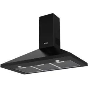 Hotte Murale Décorative 90 Cm Leisure H901pkf Inox Noir Led 600 M³/h