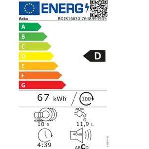 Lave-vaisselle : Beko BDIS16030 pas cher