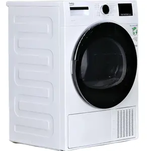 Beko BDS8534W - Sèche-linge - largeur : 59.7 cm - profondeur : 58.9 cm - hauteur : 84.6 cm - chargement frontal - blanc avec porte noire pas cher