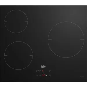 Table de cuisson vitrocéramique - BEKO - 3 foyers - 60 cm - HIC63400 pas cher