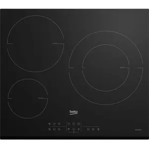 Comparateur de prix : Table de cuisson à induction 60cm 3 feux 7200w noir Beko HII63200MTB